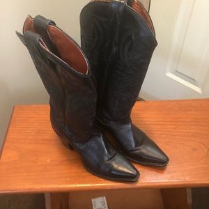 Dan Post Womens Black Cowboy Boots Size 6W